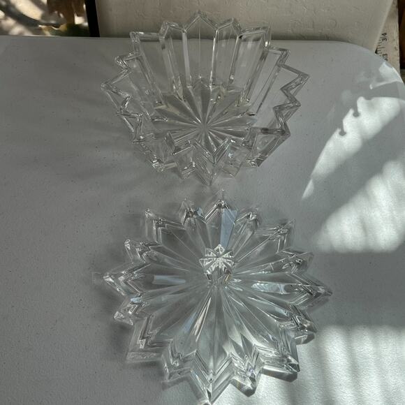 Crystal Box Star With Heavy Lead Shaped Clear Cut Trinket/Jewelry - Picture 5 of 14